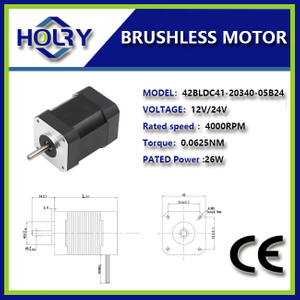Motor eléctrico sin escobillas de alta eficiencia Nema 12/24v 26W 52W 78W 105W BLDC Motor 
